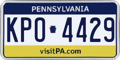 PA license plate KPO4429