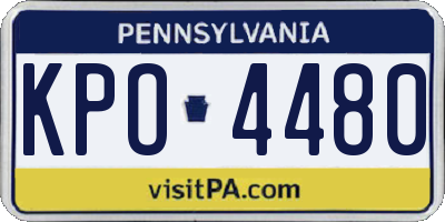 PA license plate KPO4480
