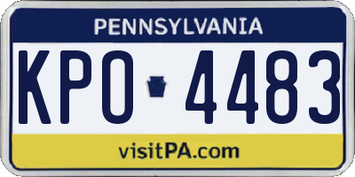 PA license plate KPO4483