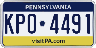 PA license plate KPO4491