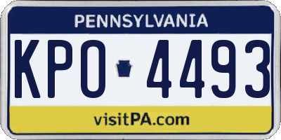 PA license plate KPO4493