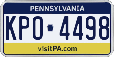 PA license plate KPO4498