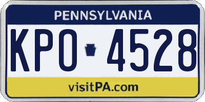 PA license plate KPO4528