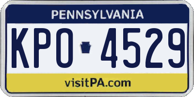 PA license plate KPO4529