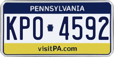 PA license plate KPO4592