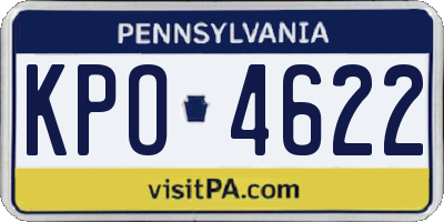 PA license plate KPO4622