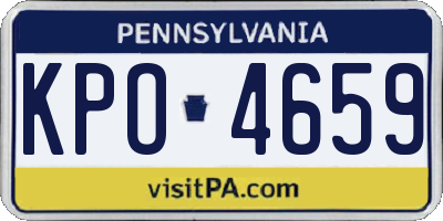 PA license plate KPO4659
