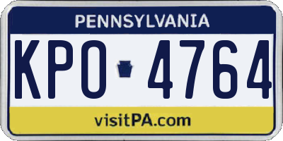 PA license plate KPO4764