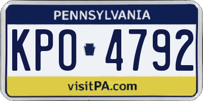PA license plate KPO4792