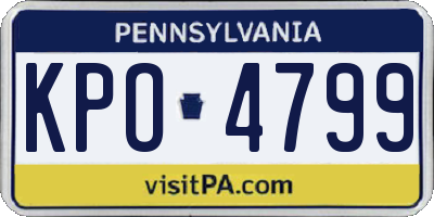 PA license plate KPO4799