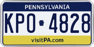 PA license plate KPO4828