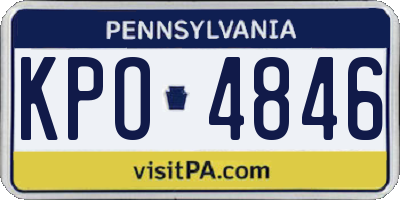 PA license plate KPO4846