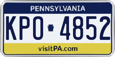 PA license plate KPO4852
