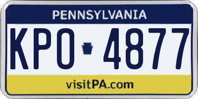 PA license plate KPO4877