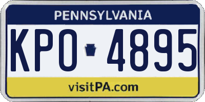 PA license plate KPO4895