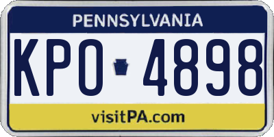 PA license plate KPO4898