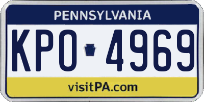 PA license plate KPO4969