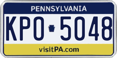 PA license plate KPO5048