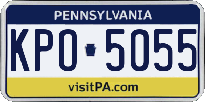 PA license plate KPO5055