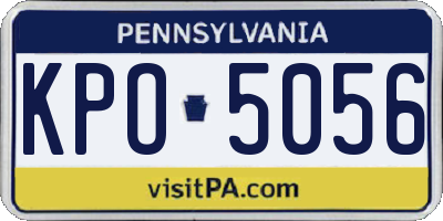 PA license plate KPO5056