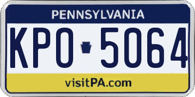 PA license plate KPO5064