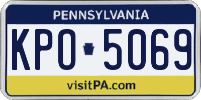 PA license plate KPO5069