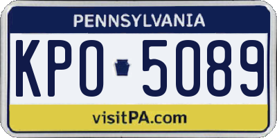 PA license plate KPO5089