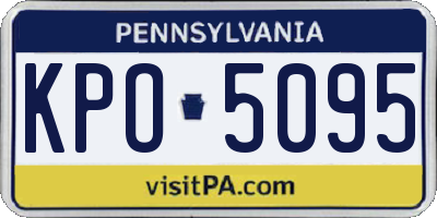 PA license plate KPO5095