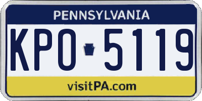 PA license plate KPO5119