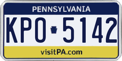 PA license plate KPO5142