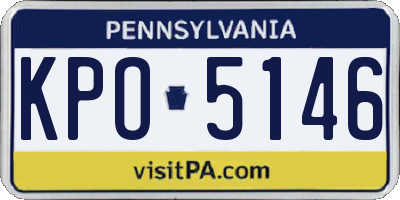 PA license plate KPO5146