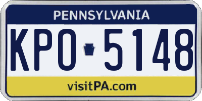 PA license plate KPO5148
