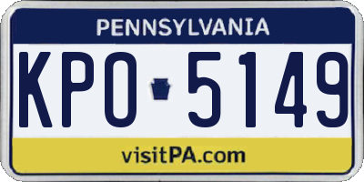 PA license plate KPO5149