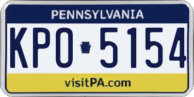 PA license plate KPO5154