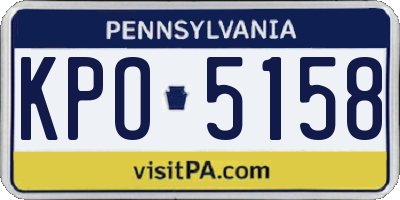 PA license plate KPO5158