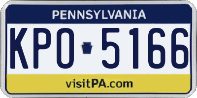 PA license plate KPO5166