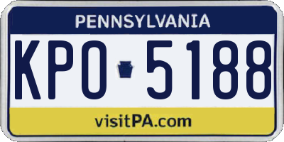PA license plate KPO5188