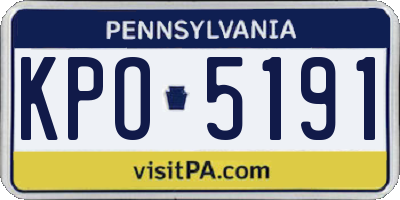 PA license plate KPO5191
