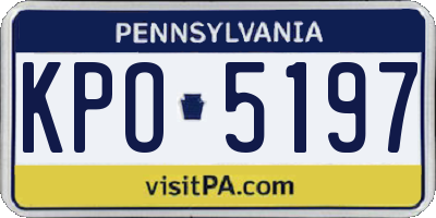 PA license plate KPO5197