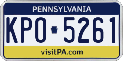 PA license plate KPO5261