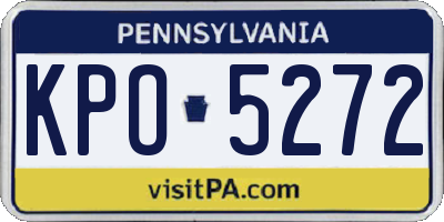 PA license plate KPO5272