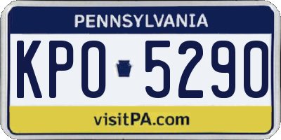 PA license plate KPO5290