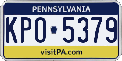 PA license plate KPO5379