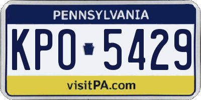 PA license plate KPO5429