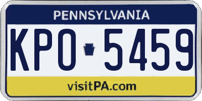 PA license plate KPO5459