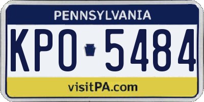 PA license plate KPO5484