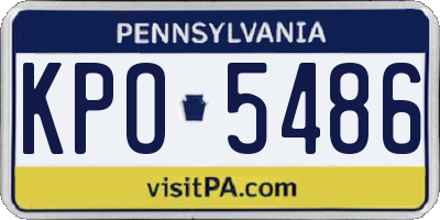 PA license plate KPO5486