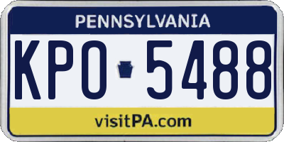 PA license plate KPO5488