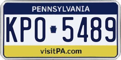 PA license plate KPO5489
