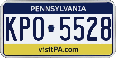 PA license plate KPO5528